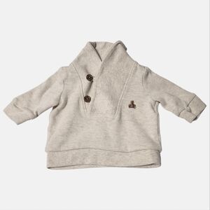 Gap Baby Top Classic Traditional Gray Cowl Neck Pullover Sweater Newborn 0 - 3m